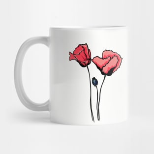 Red poppies Mug